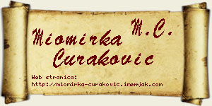 Miomirka Curaković vizit kartica